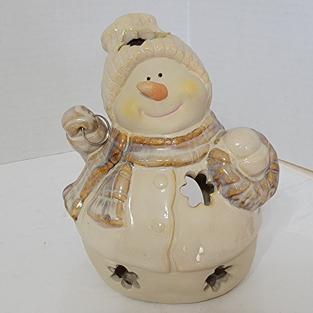 Kirkland Ceramic Christmas Snowman Tea Light Illuminary